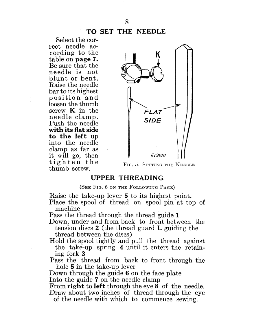 Upper threading | SINGER 15-90 User Manual | Page 10 / 68