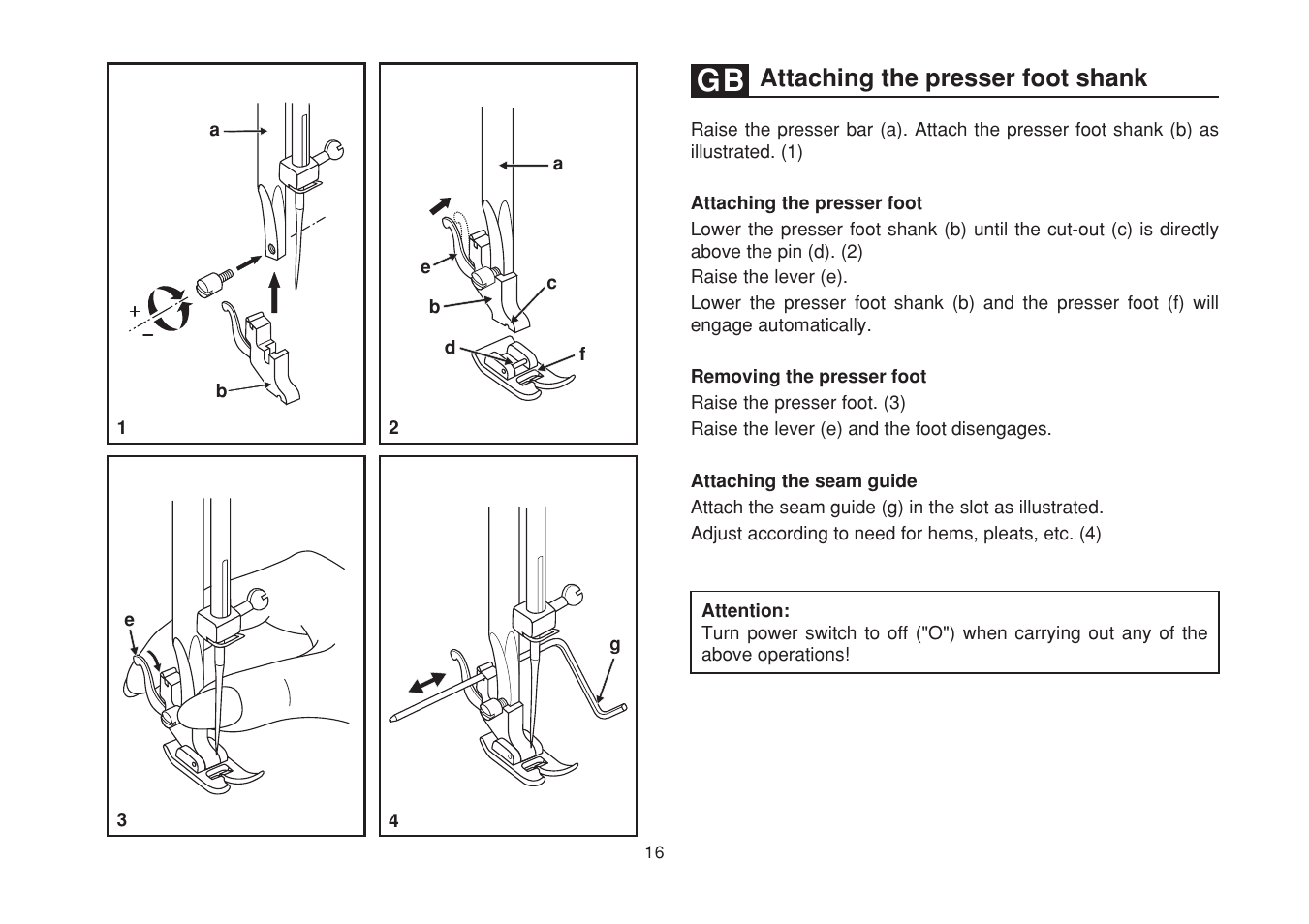 Attaching the presser foot shank | SINGER 1507WC User Manual | Page 23 / 88