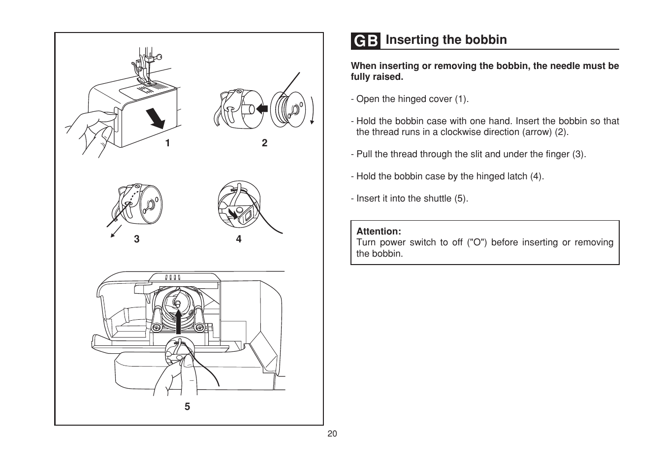 Inserting the bobbin | SINGER 1507WC User Manual | Page 27 / 88