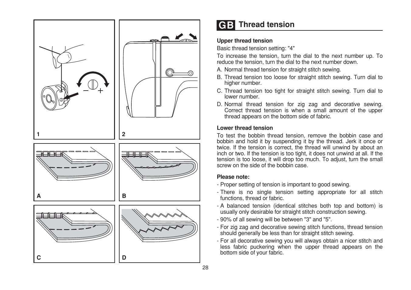 Thread tension | SINGER 1507WC User Manual | Page 35 / 88