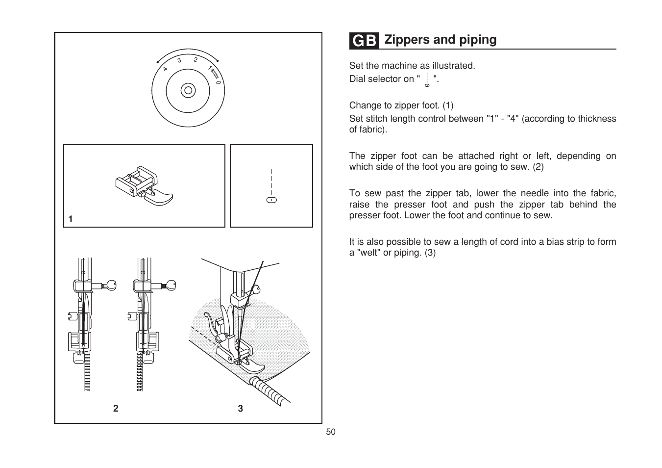 Zippers and piping | SINGER 1507WC User Manual | Page 57 / 88