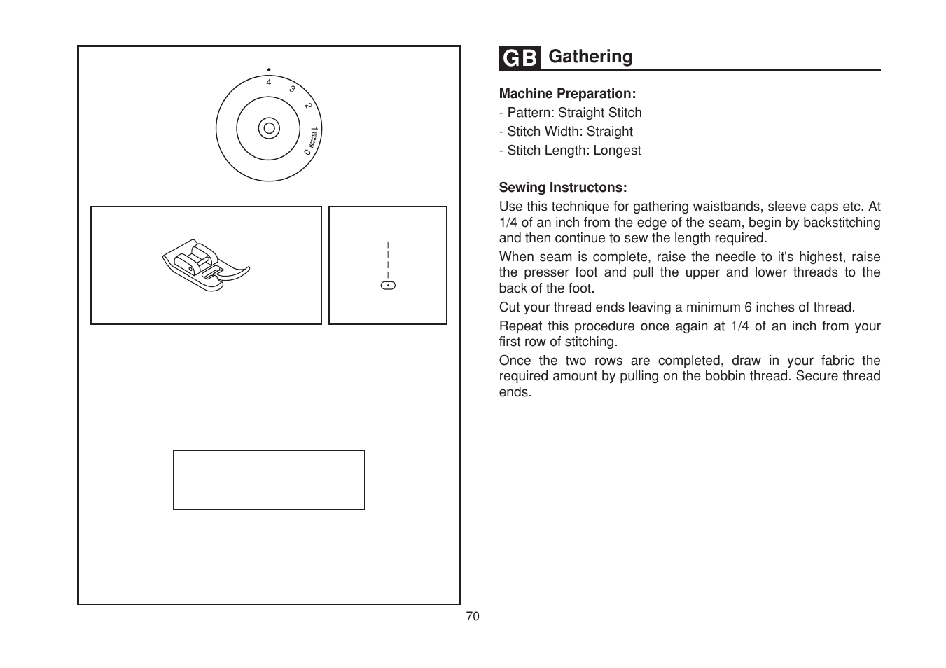 Gathering | SINGER 1507WC User Manual | Page 77 / 88