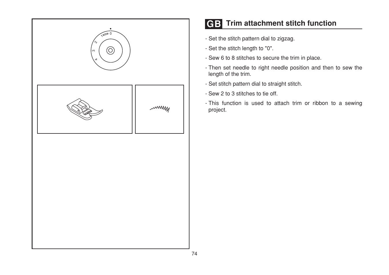 Trim attachment stitch function | SINGER 1507WC User Manual | Page 81 / 88