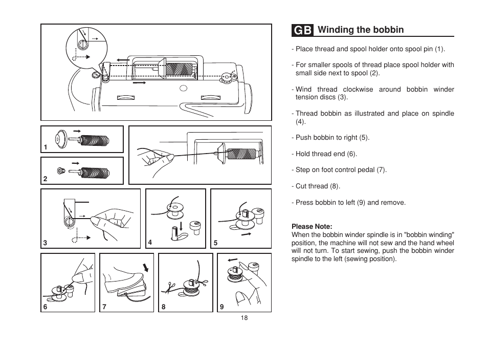Winding the bobbin | SINGER 1507 User Manual | Page 25 / 88