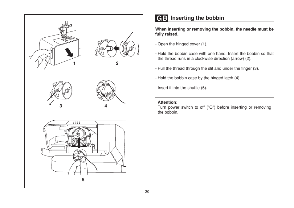 Inserting the bobbin | SINGER 1507 User Manual | Page 27 / 88