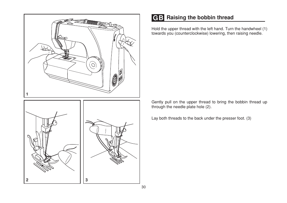 Raising the bobbin thread | SINGER 1507 User Manual | Page 37 / 88