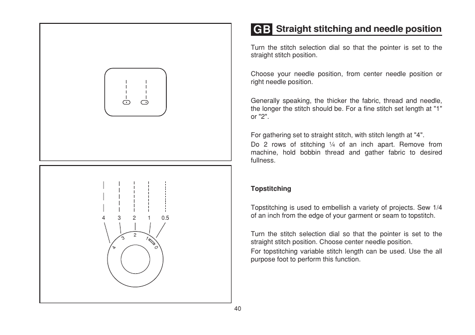 Straight stitching and needle position | SINGER 1507 User Manual | Page 47 / 88