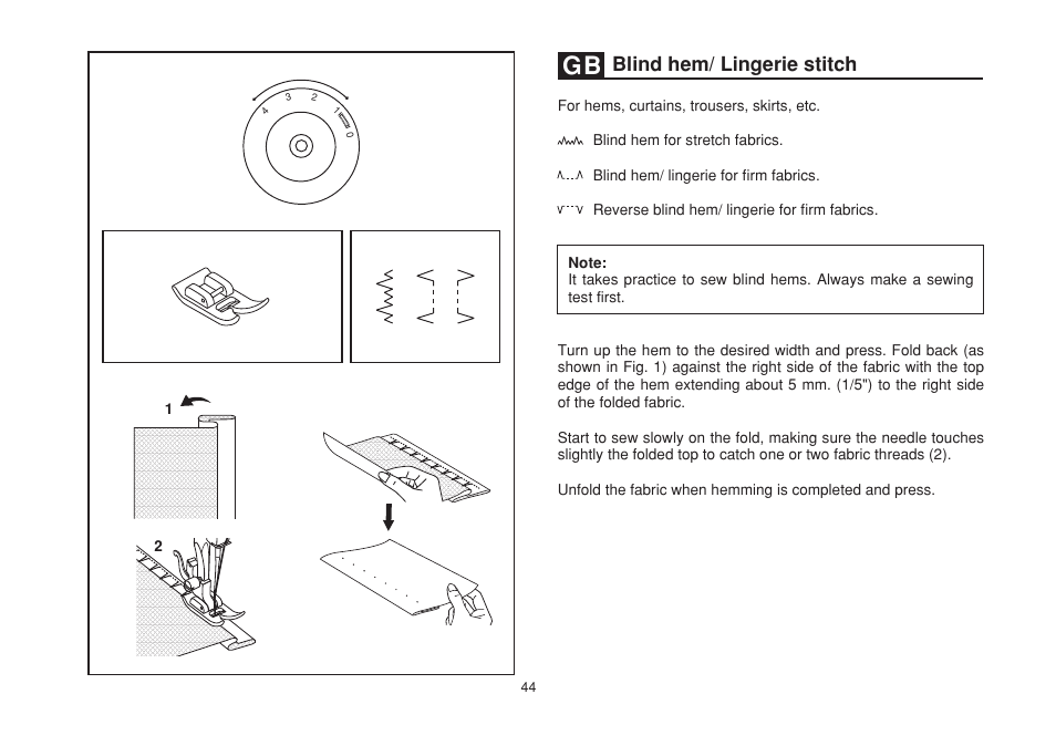 Blind hem/ lingerie stitch | SINGER 1507 User Manual | Page 51 / 88