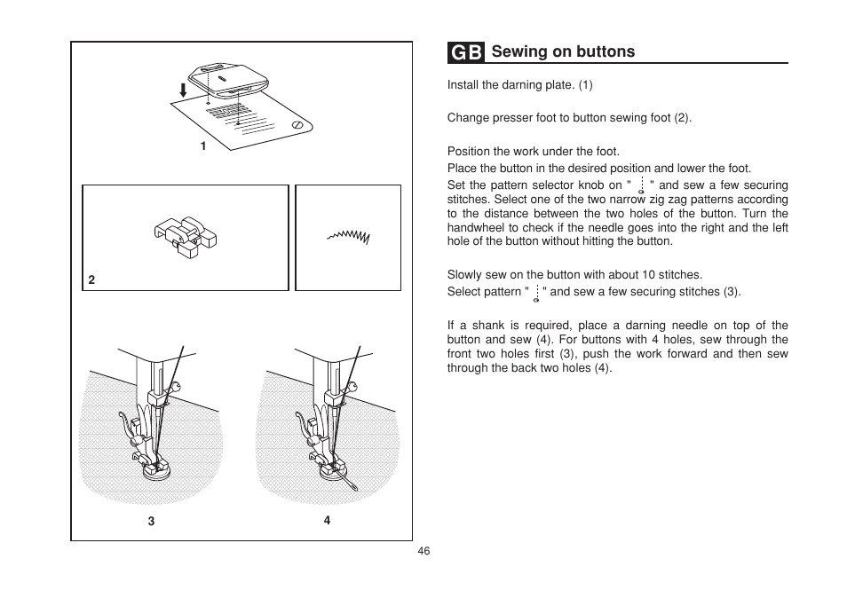 Sewing on buttons | SINGER 1507 User Manual | Page 53 / 88