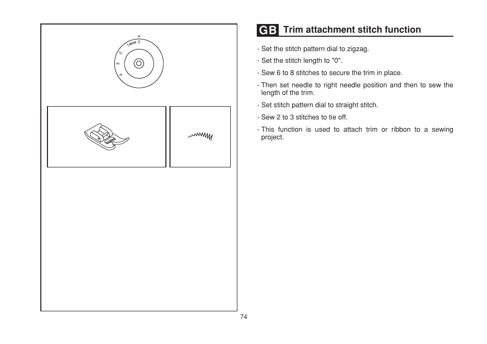 Trim attachment stitch function | SINGER 1507 User Manual | Page 81 / 88