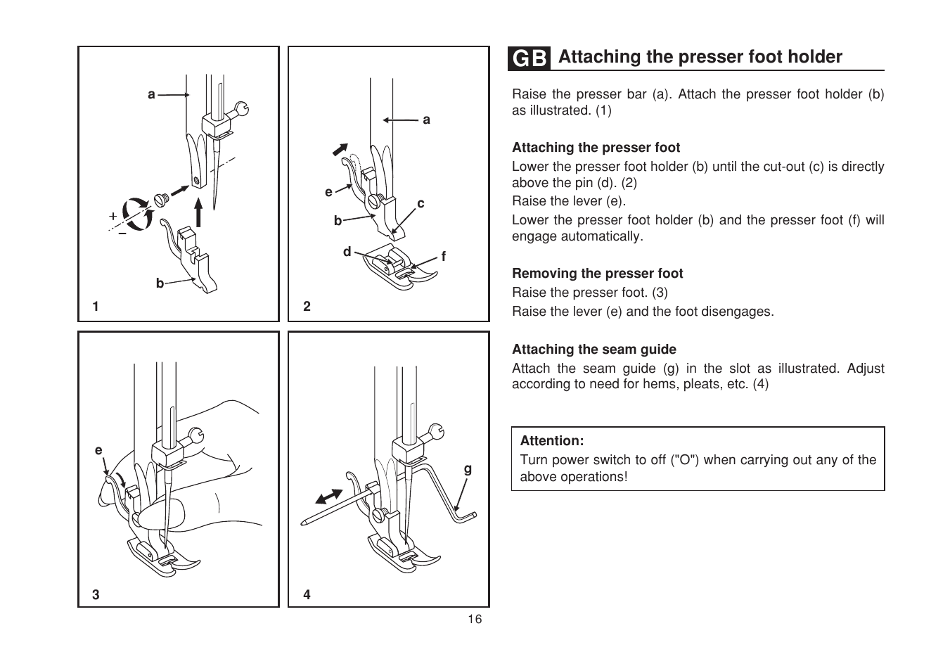 Attaching the presser foot holder | SINGER 1525 User Manual | Page 23 / 76