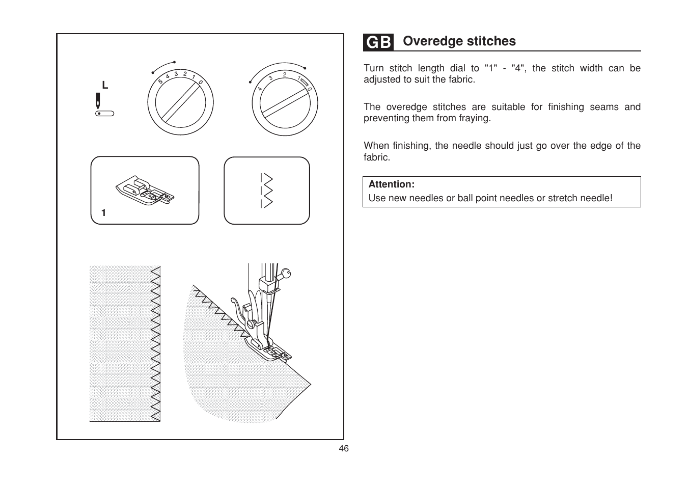 Overedge stitches | SINGER 1525 User Manual | Page 53 / 76