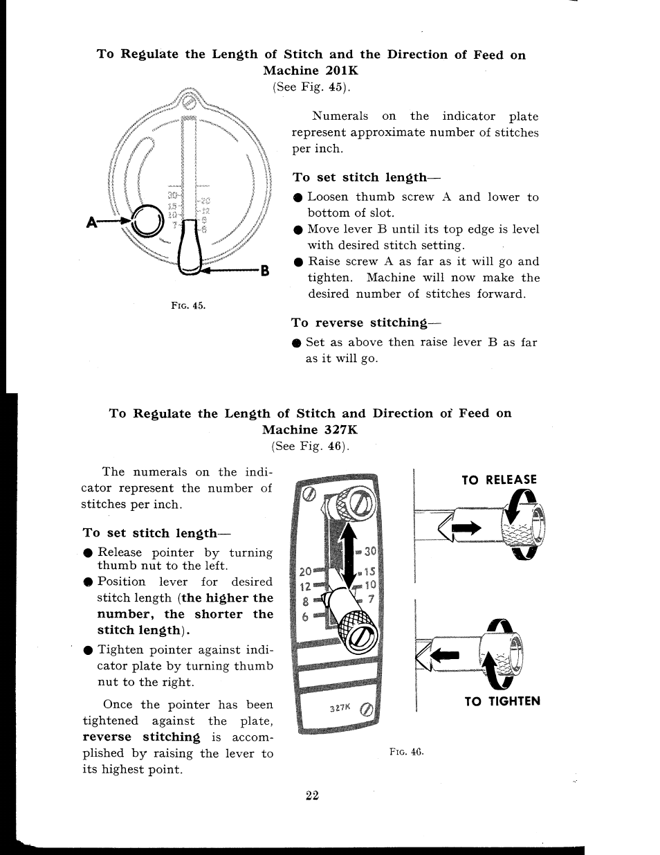 To set stitch length, To reverse stitching | SINGER 404K User Manual | Page 22 / 78