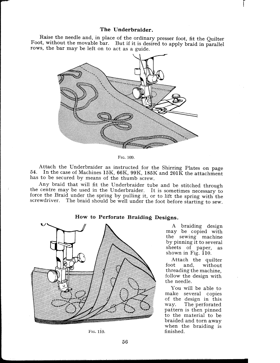The underbraider | SINGER 404K User Manual | Page 56 / 78