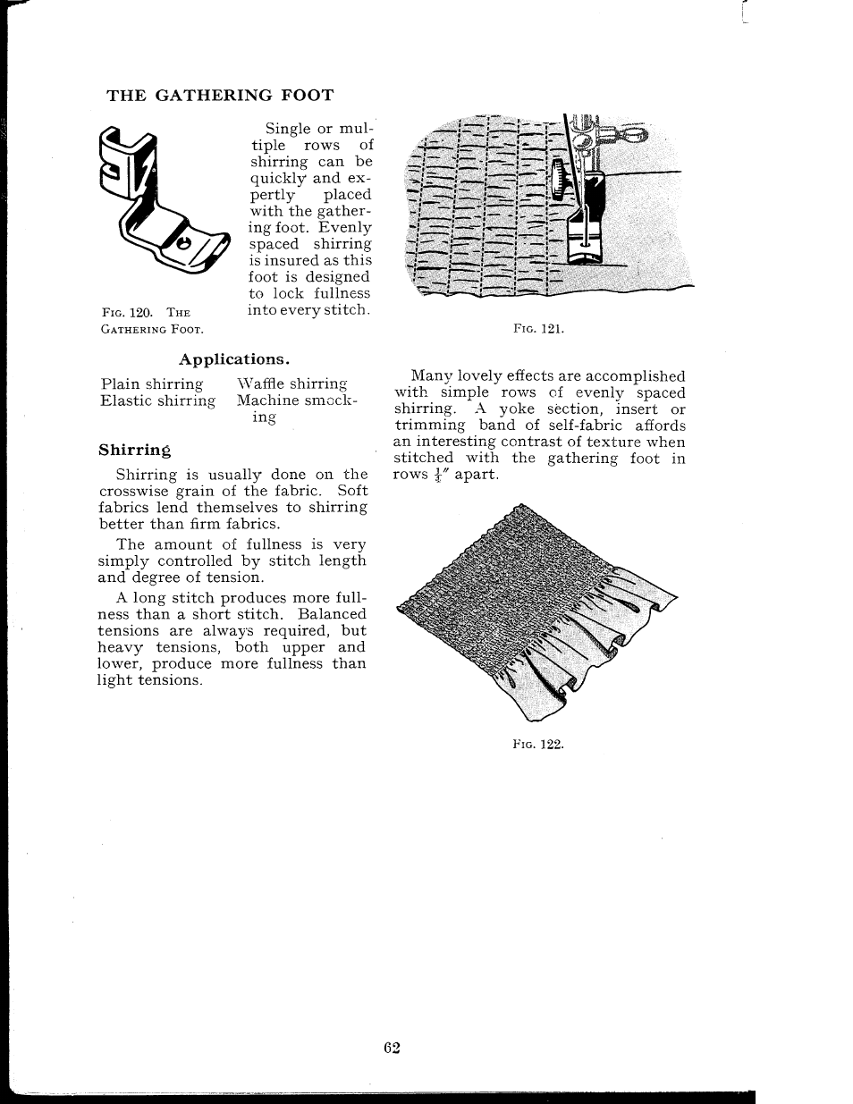 Applications, Shirring | SINGER 404K User Manual | Page 62 / 78