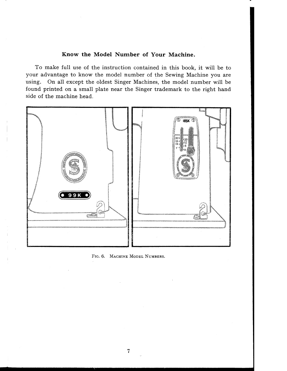 Know the model number of your machine | SINGER 404K User Manual | Page 7 / 78