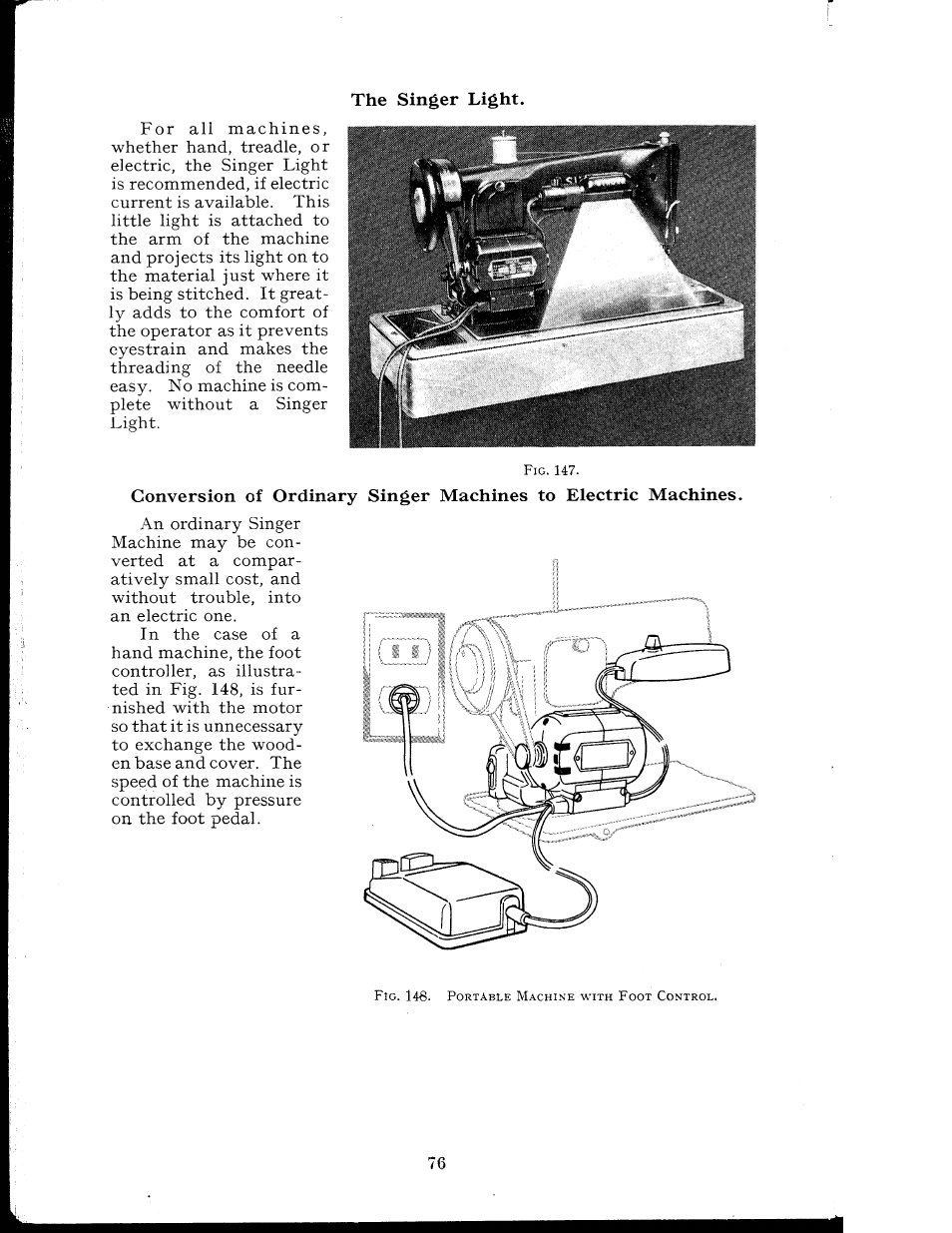 The singer light | SINGER 404K User Manual | Page 76 / 78