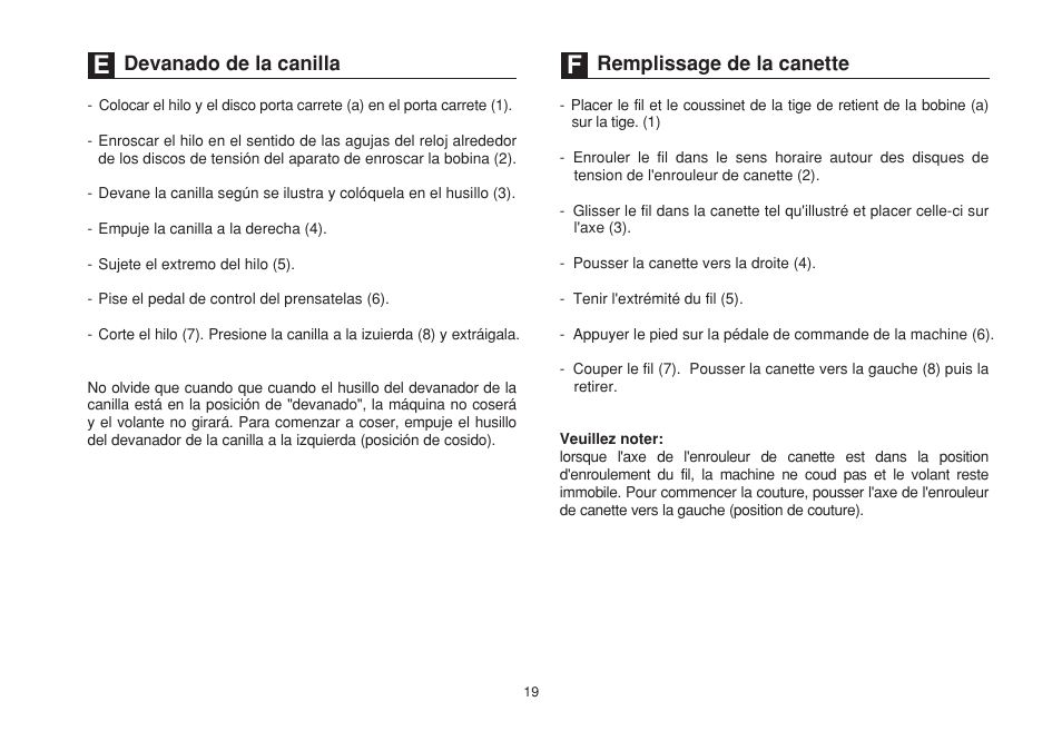 Devanado de la canilla remplissage de la canette | SINGER 1732 Esteem User Manual | Page 26 / 88