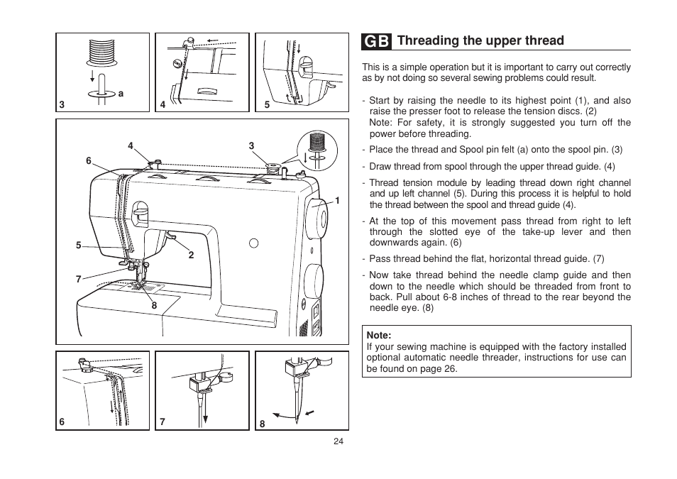 Threading the upper thread | SINGER 1732 Esteem User Manual | Page 31 / 88