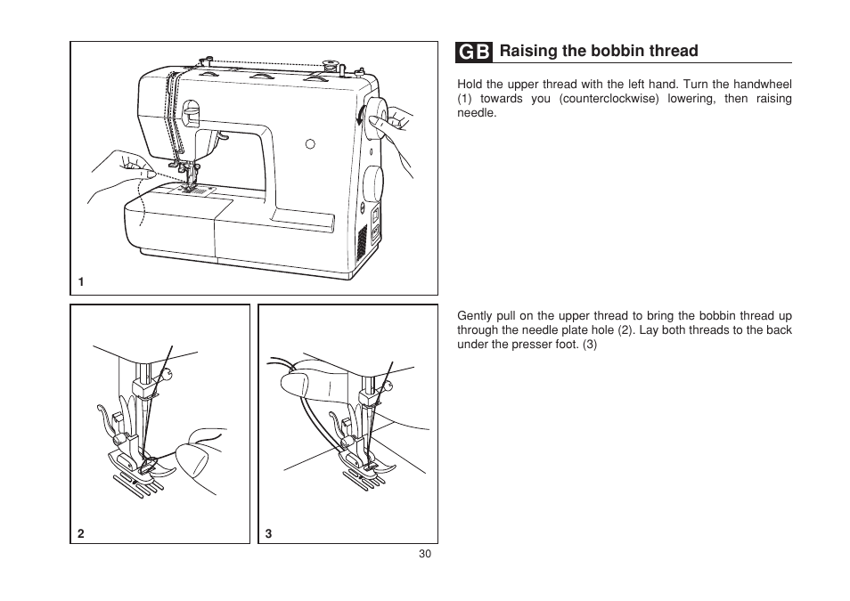 Raising the bobbin thread | SINGER 1732 Esteem User Manual | Page 37 / 88