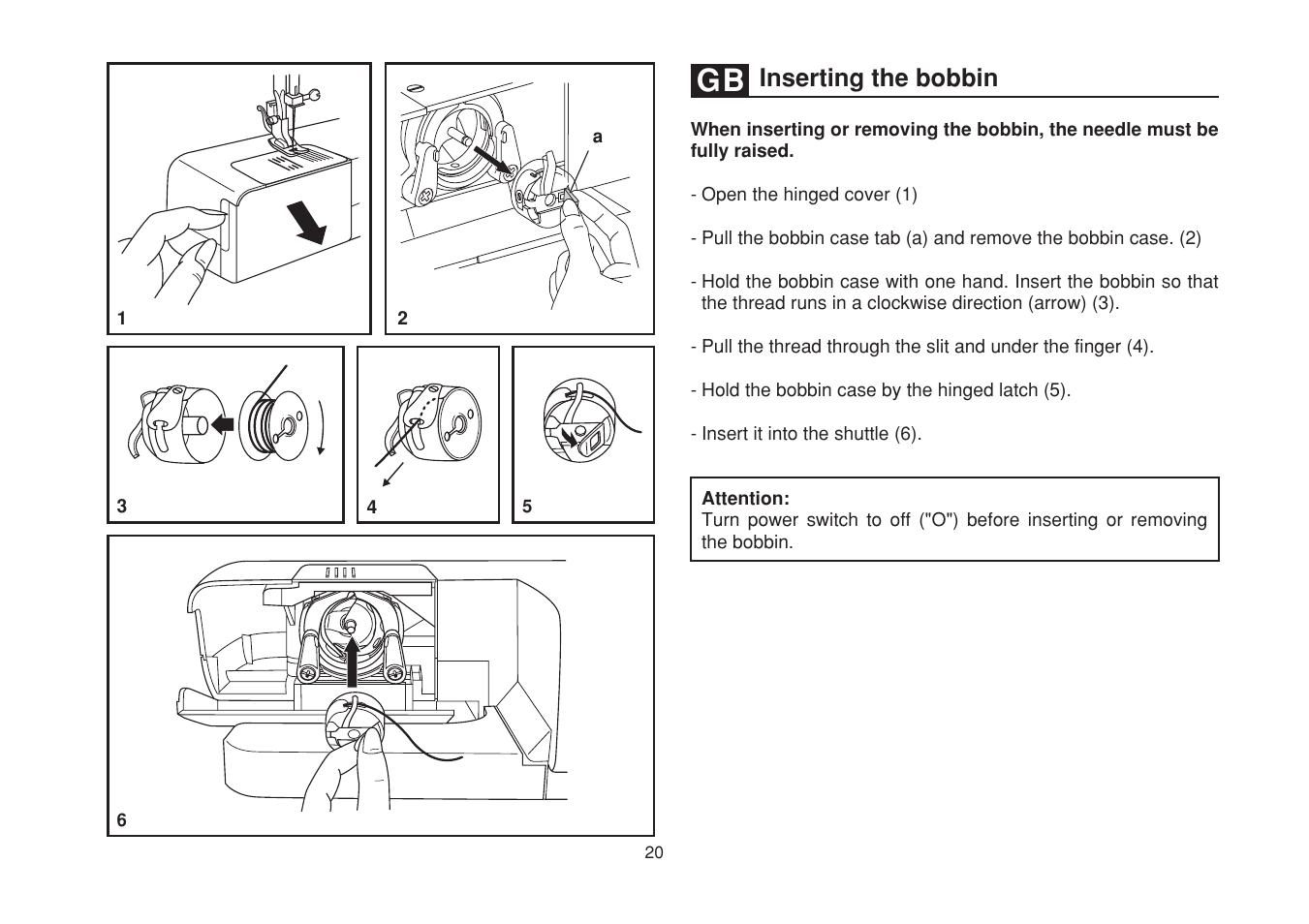 Inserting the bobbin | SINGER 1748 User Manual | Page 27 / 96