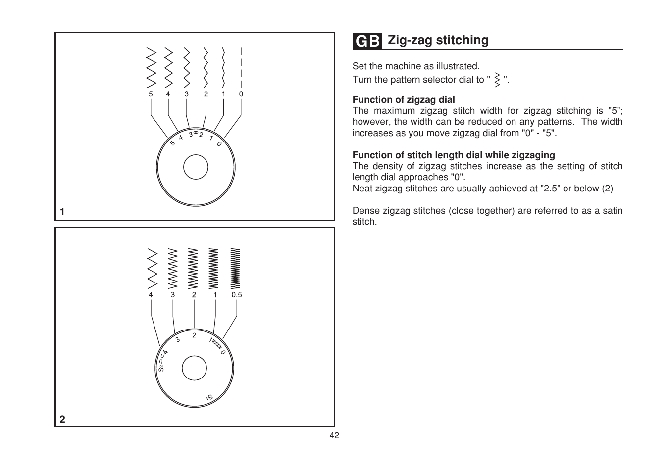 Zig-zag stitching | SINGER 1748 User Manual | Page 49 / 96