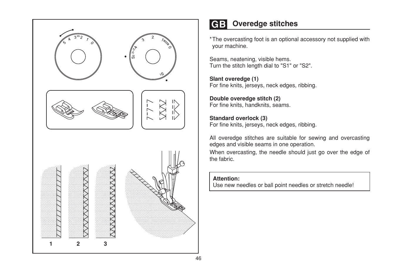 Overedge stitches | SINGER 1748 User Manual | Page 53 / 96