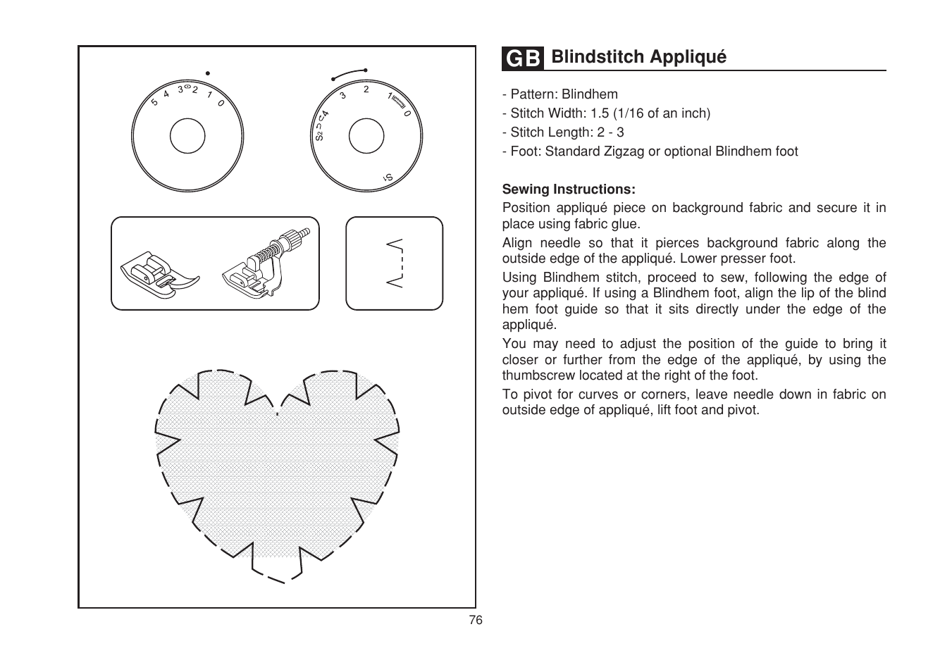 Blindstitch appliqué | SINGER 1748 User Manual | Page 83 / 96