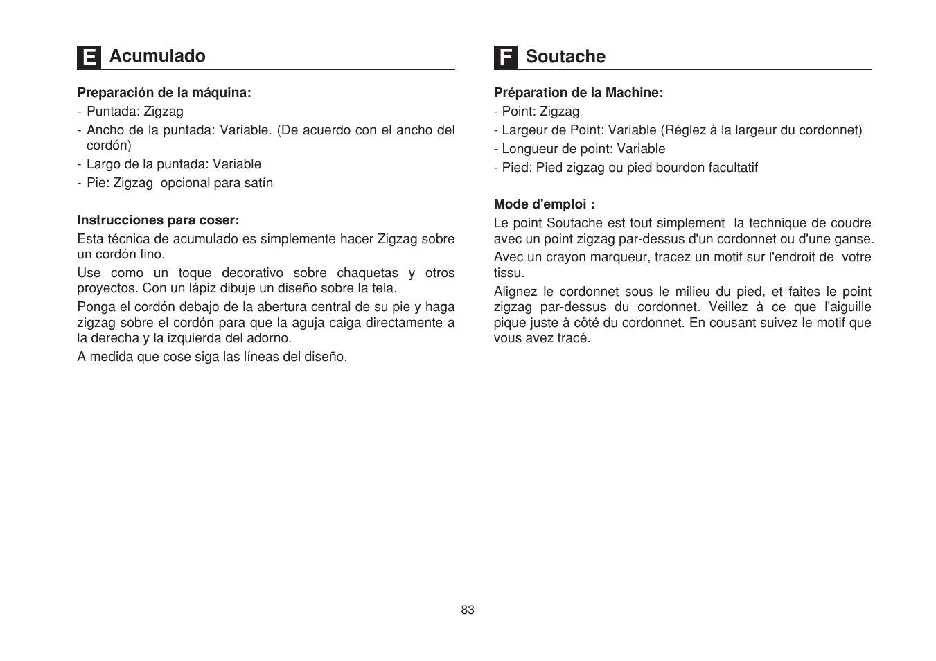 Acumulado soutache | SINGER 1748 User Manual | Page 90 / 96