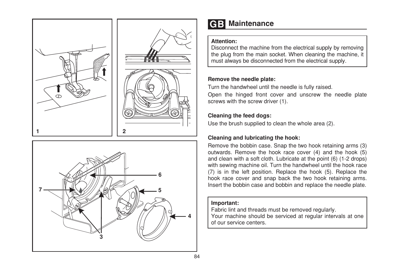 Maintenance | SINGER 1748 User Manual | Page 91 / 96