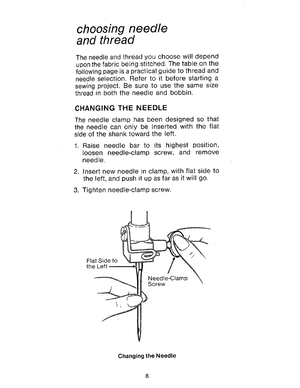Choosing needle and thread | SINGER 177 User Manual | Page 10 / 68