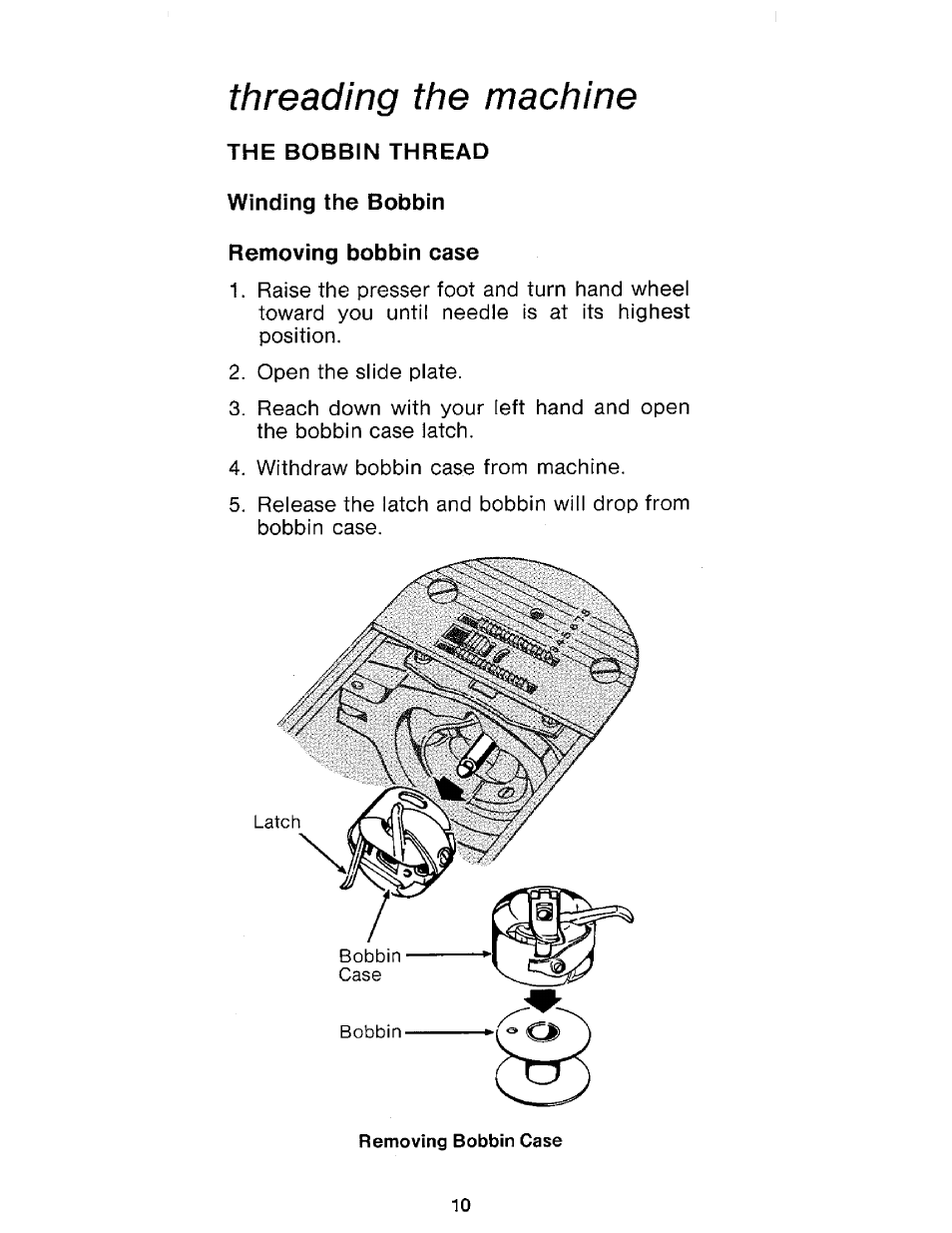 Threading the machine | SINGER 177 User Manual | Page 12 / 68