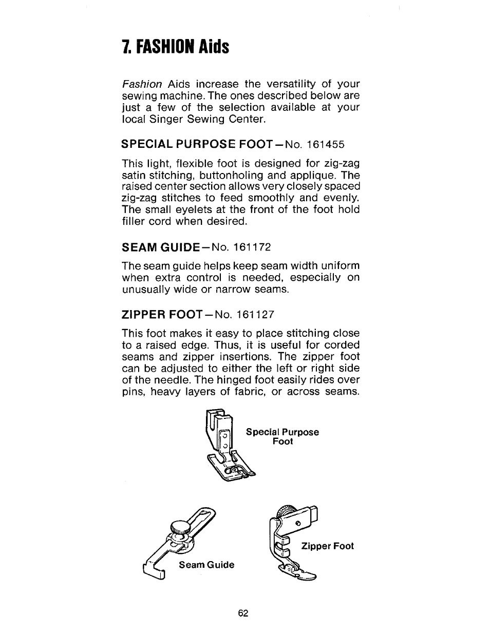 Fashion aids, Fashion* aids | SINGER 177 User Manual | Page 64 / 68