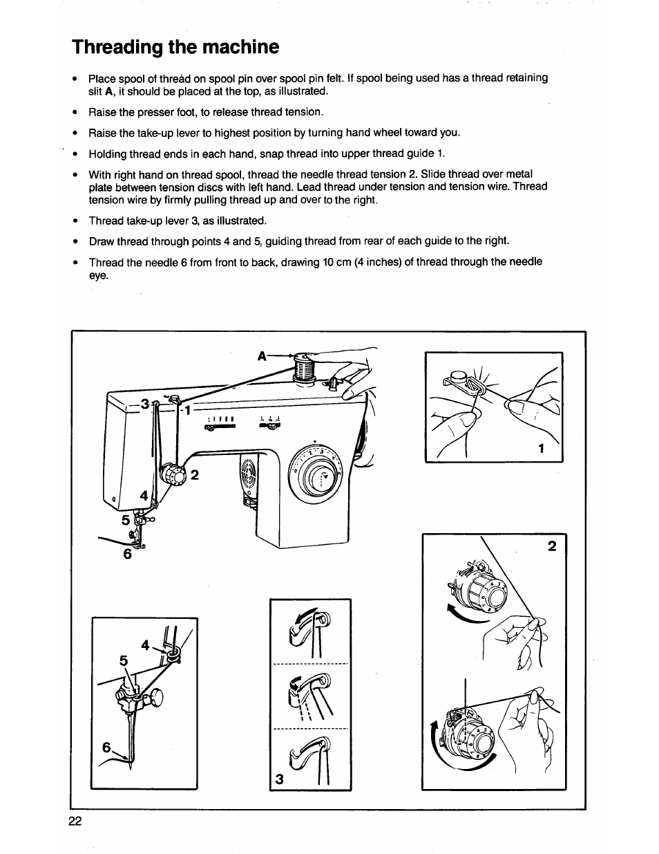 Threading the machine | SINGER 1872 User Manual | Page 24 / 64