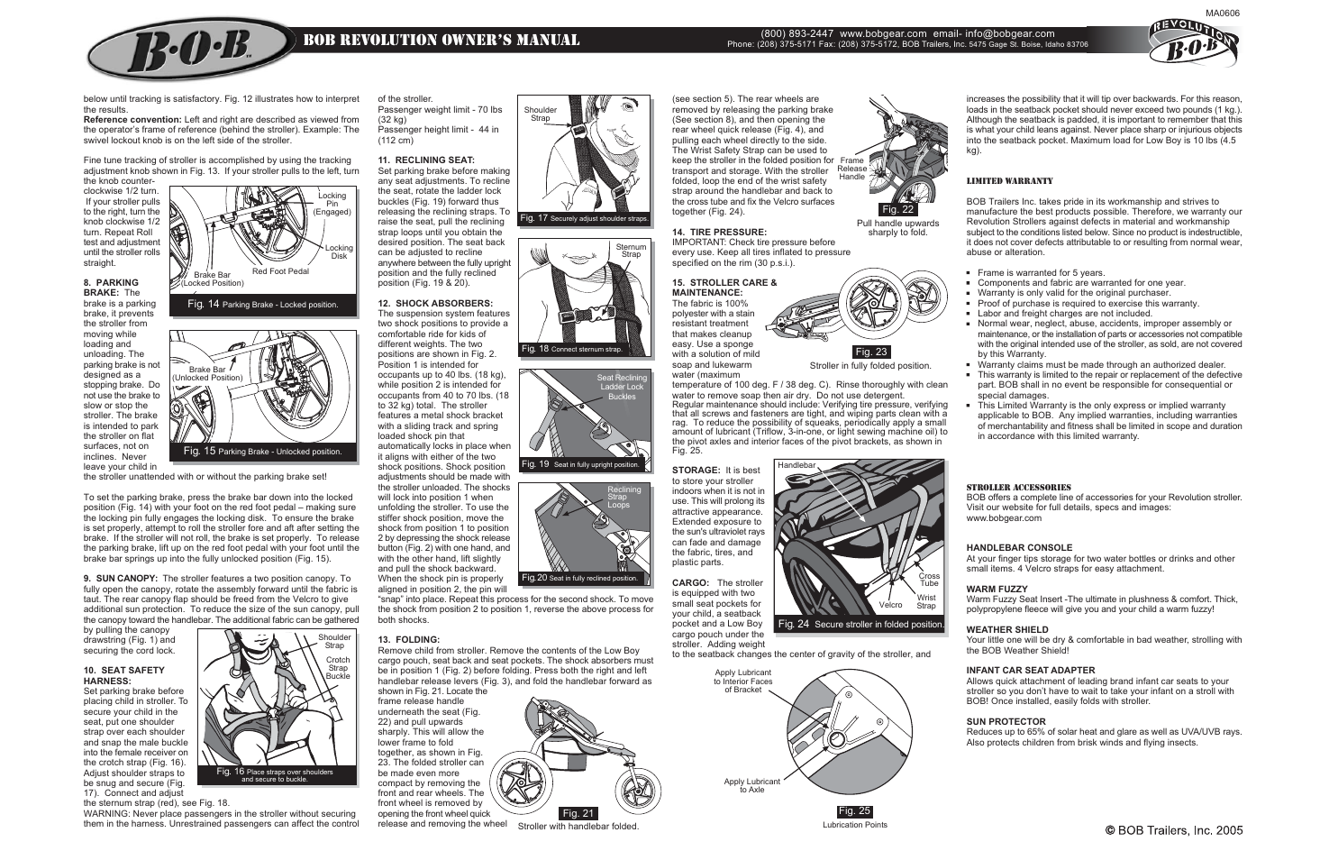 Bob revolution owners manual | BOB MA0607 User Manual | Page 3 / 4