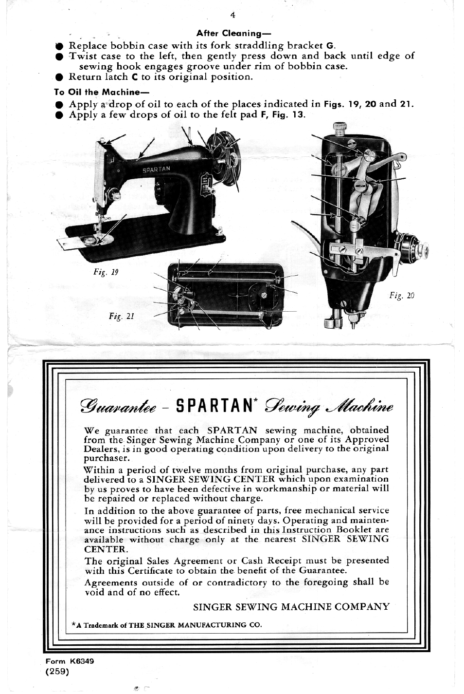 SINGER 192 Spartan User Manual | Page 4 / 4