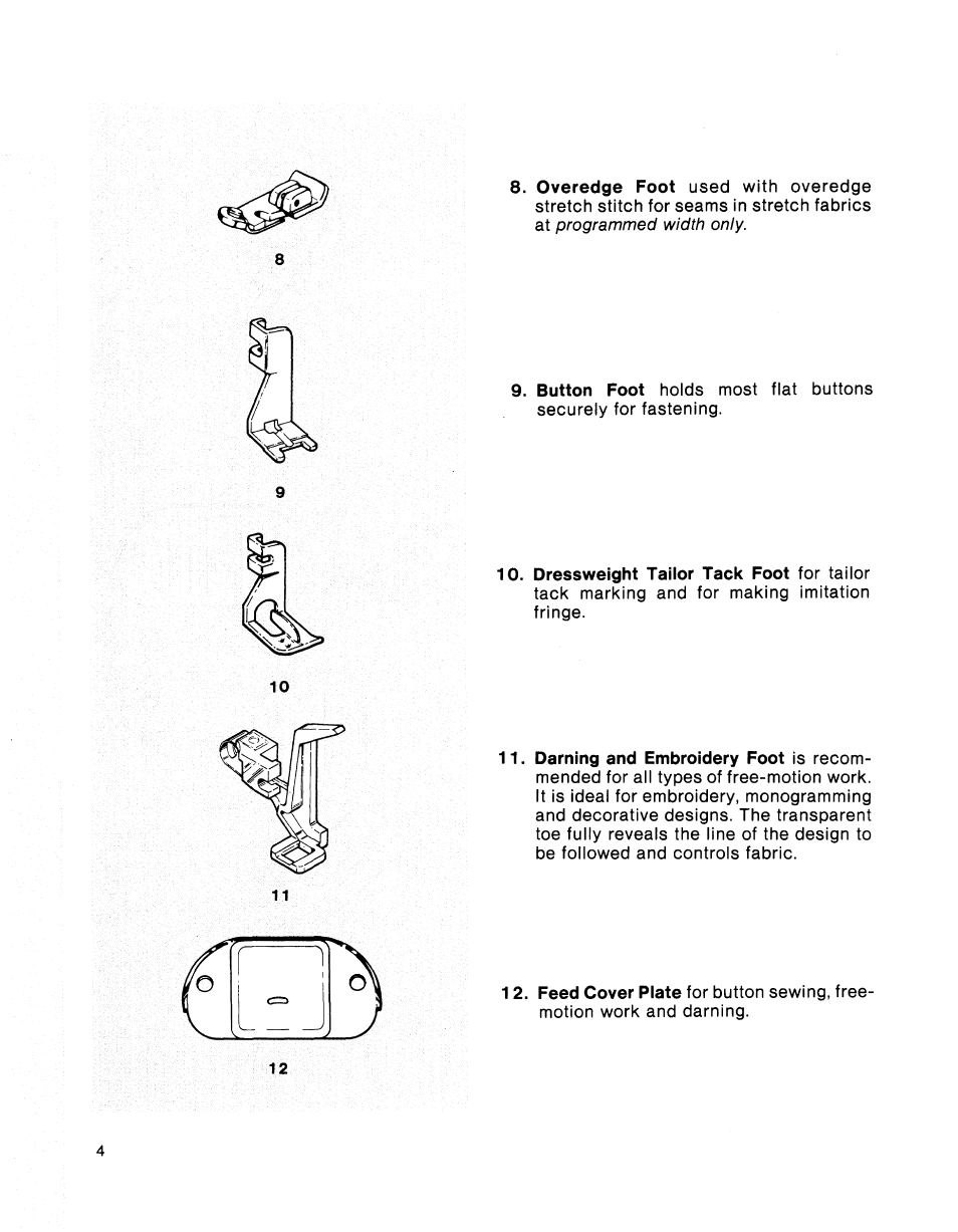 SINGER 2001 TouchTronic User Manual | Page 10 / 126