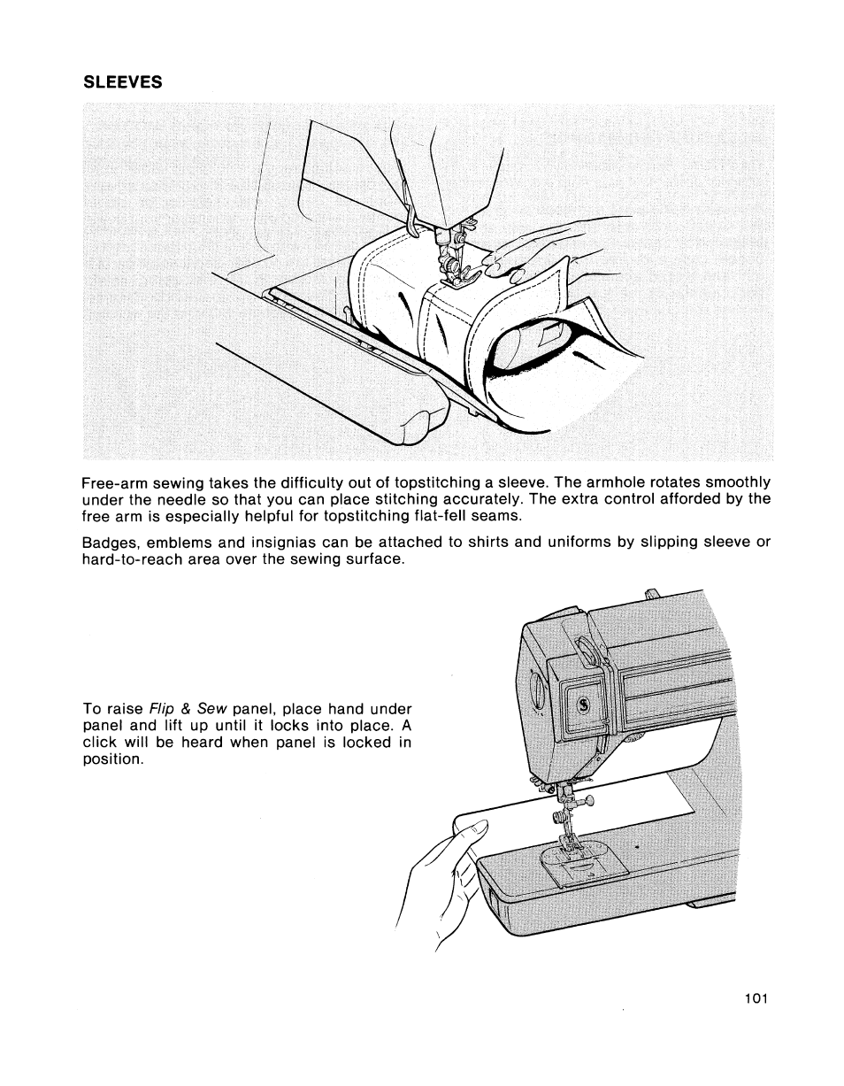 Sleeves | SINGER 2001 TouchTronic User Manual | Page 115 / 126