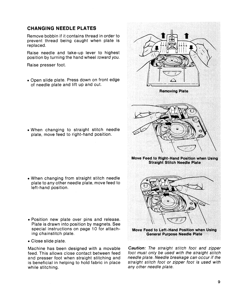 Changing needle plates | SINGER 2001 TouchTronic User Manual | Page 15 / 126