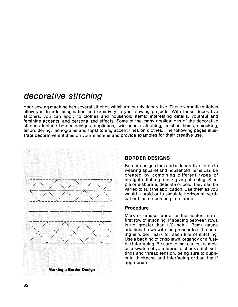 Decorative stitching | SINGER 2001 TouchTronic User Manual | Page 96 / 126