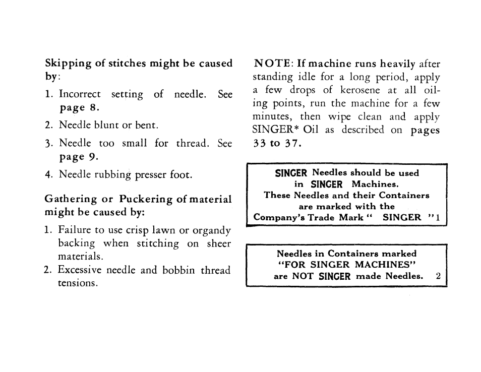 SINGER 201 User Manual | Page 30 / 76