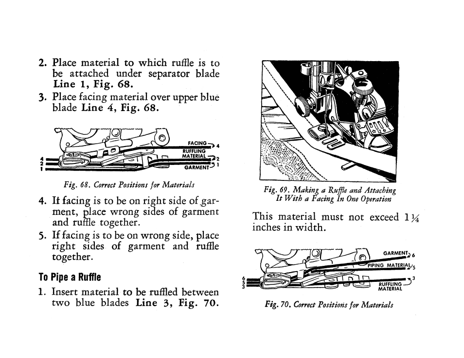 To pipe a ruffle | SINGER 201 User Manual | Page 61 / 76