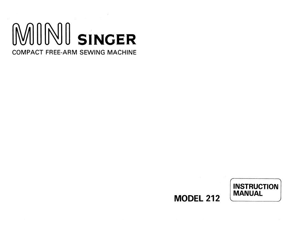 SINGER 214 User Manual | 26 pages
