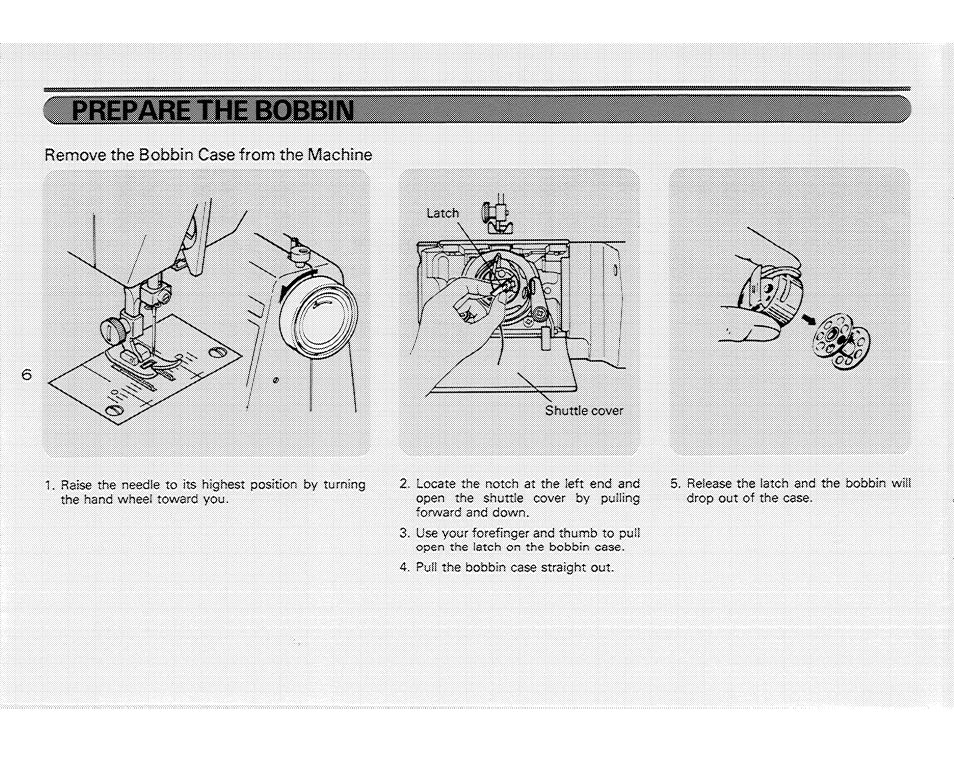 Remove the bobbin case from the machine | SINGER 214 User Manual | Page 8 / 26