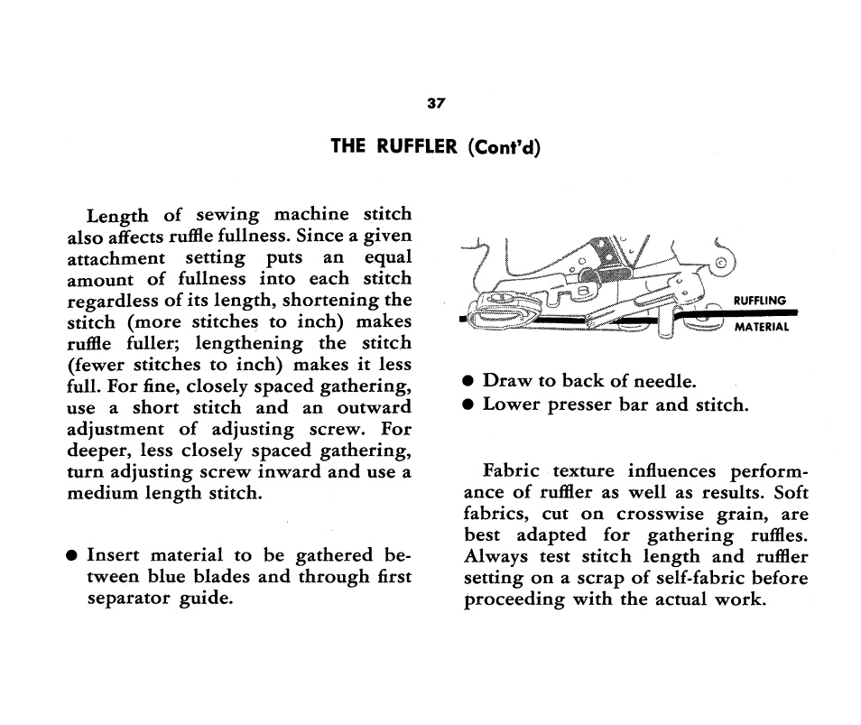 The rüffler (confd) | SINGER 221K Featherweight User Manual | Page 39 / 56