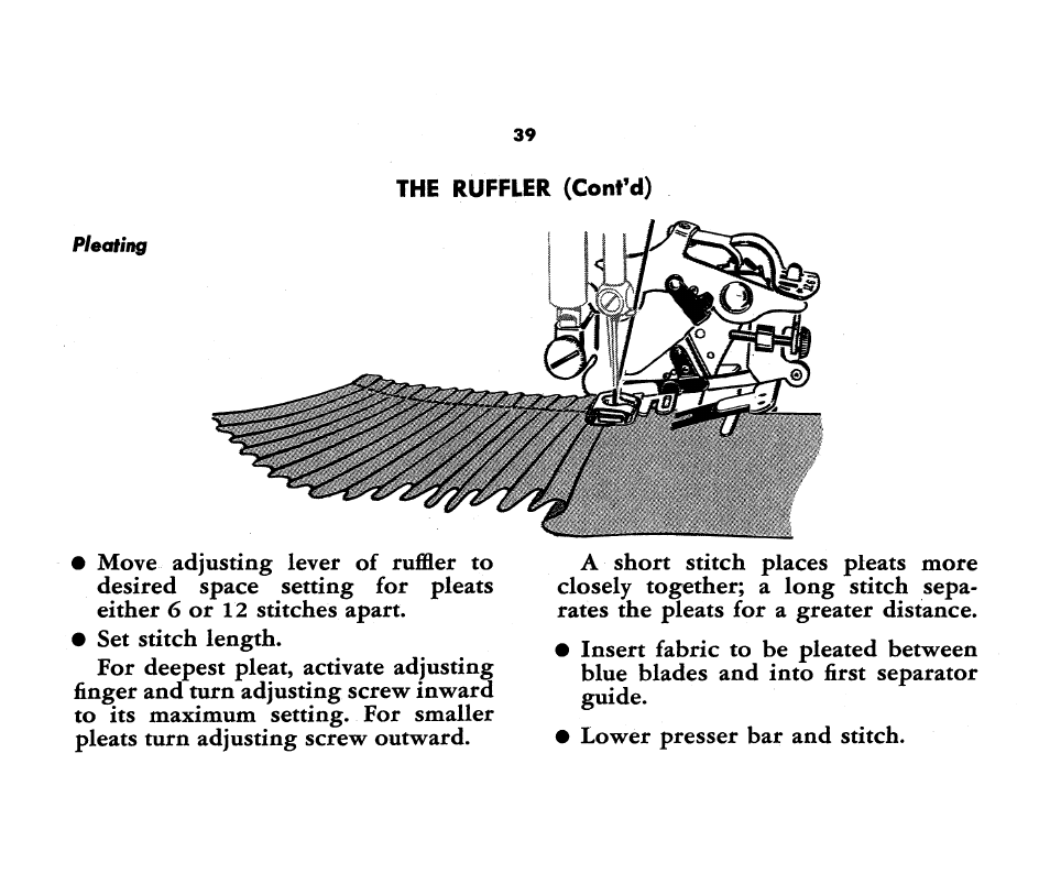 The rüffler (confd) | SINGER 221K Featherweight User Manual | Page 41 / 56