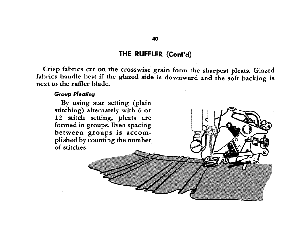The rüffler (cont’d) | SINGER 221K Featherweight User Manual | Page 42 / 56