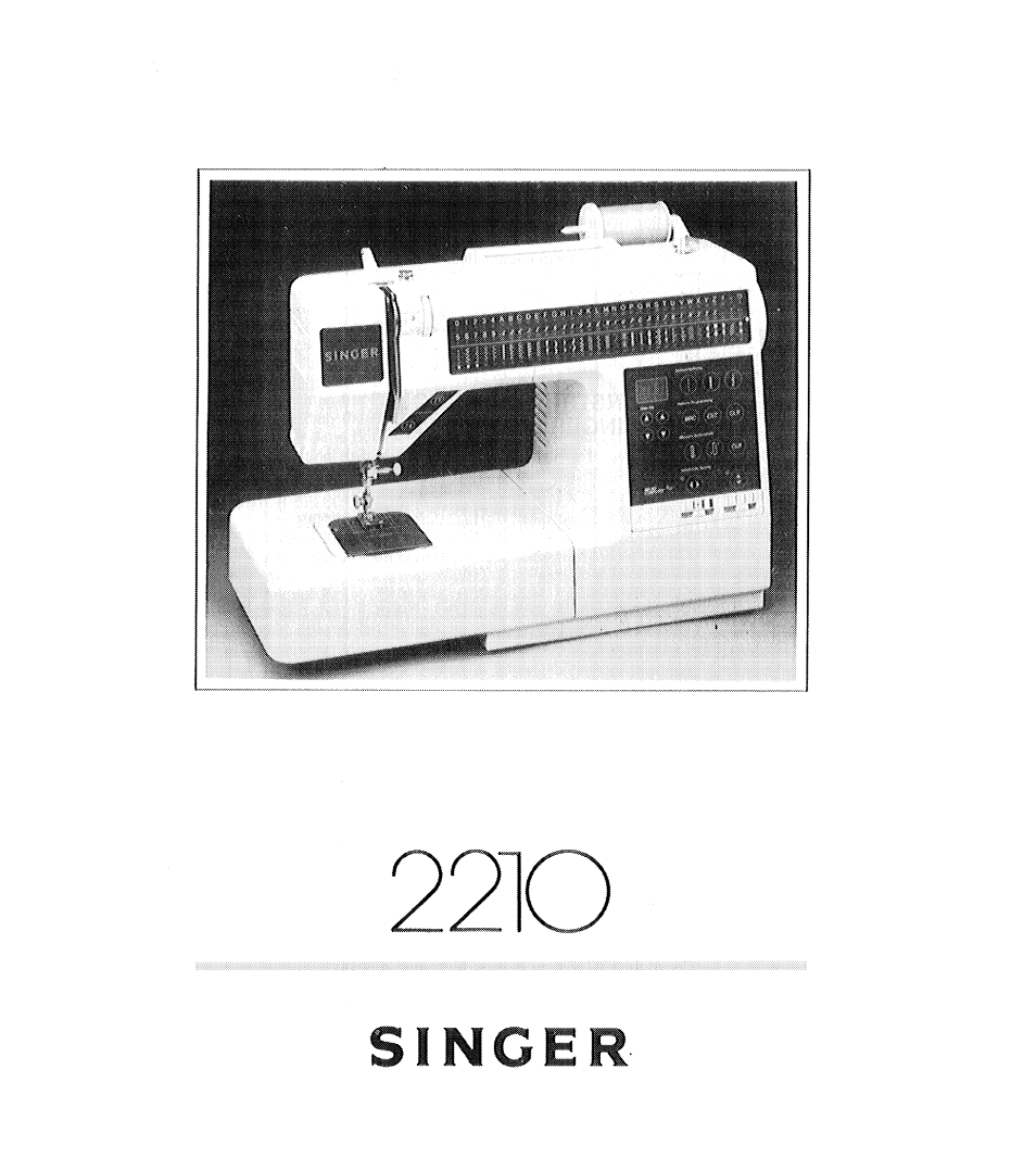 SINGER 2210 Athena User Manual | 52 pages