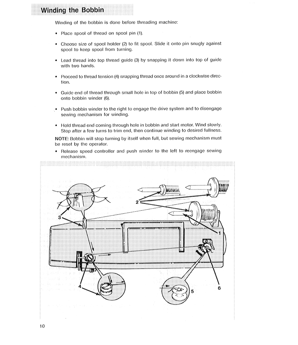 Winding the bobbin | SINGER 2210 Athena User Manual | Page 12 / 52