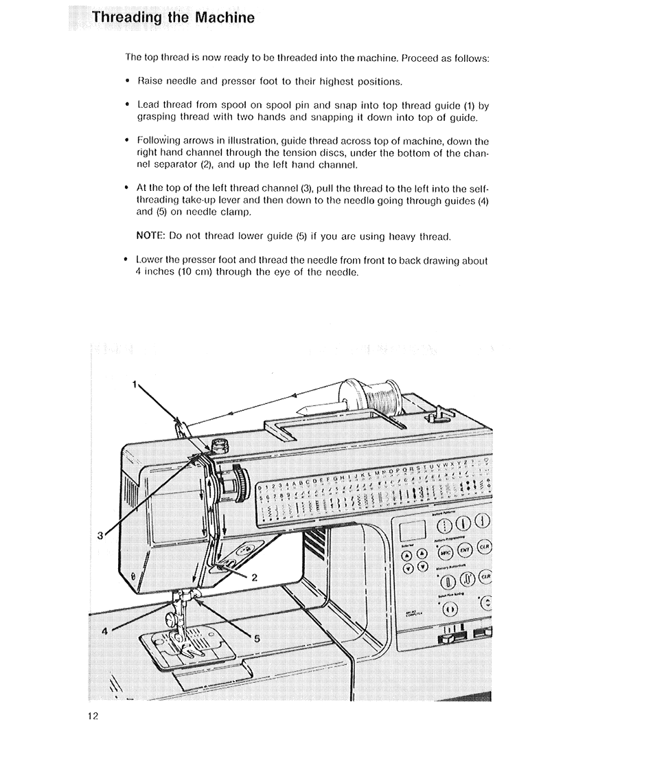 Threading the machine, Running the machine | SINGER 2210 Athena User Manual | Page 14 / 52